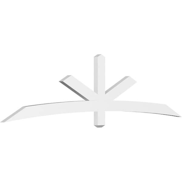 Ekena Millwork Alberta Architectural Grade PVC Gable Bracket, 96"W x 24"H x 2"D x 4"F, 6/12 Pitch GBP096X24X0204ALB00 - main